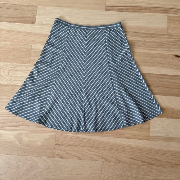 Talbots Pull-on Striped A-line 100% Cotton Shirt Size M Heather gray /blue - Picture 3 of 9